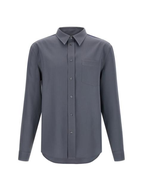 Marni STRIPE-DETAIL VIRGIN WOOL SHIRT