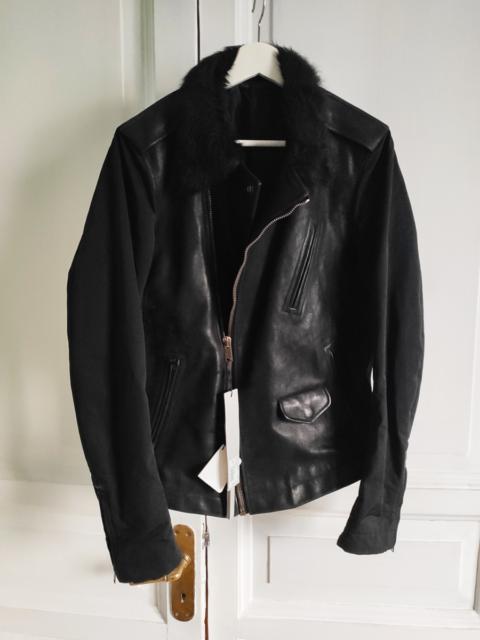 Rick Owens NEW! Fur collar & nylon sleeves STOOGES from PLINTH