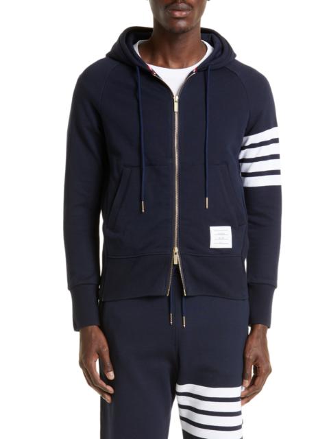 Thom Browne Classic 4-Bar Zip Cotton Hoodie