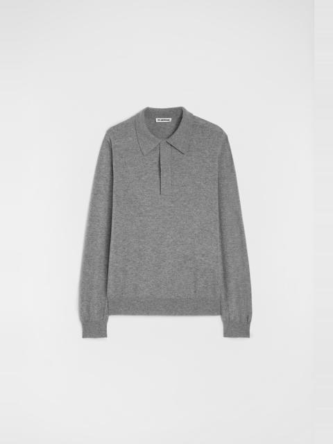 Jil Sander Lightweight Wool Polo Sweater