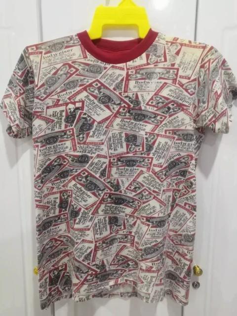 Other Designers Vintage - Vintage 80's Budweiser Tee Over Print Spell Out Streetwear