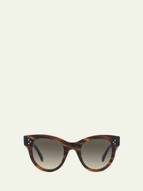 CELINE Tortoiseshell Acetate Cat-Eye Sunglasses