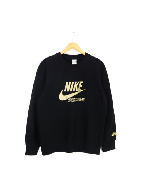 Nike Y2K NIKE SWOOSH Spellout Gold Sweatshirt NIKE Big Logo