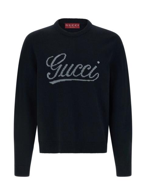 GUCCI Gucci logo intarsia sweater
