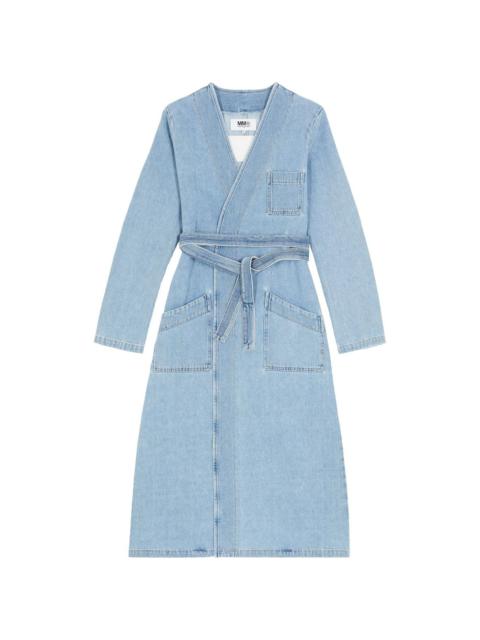 MM6 Maison Margiela denim belted trench coat