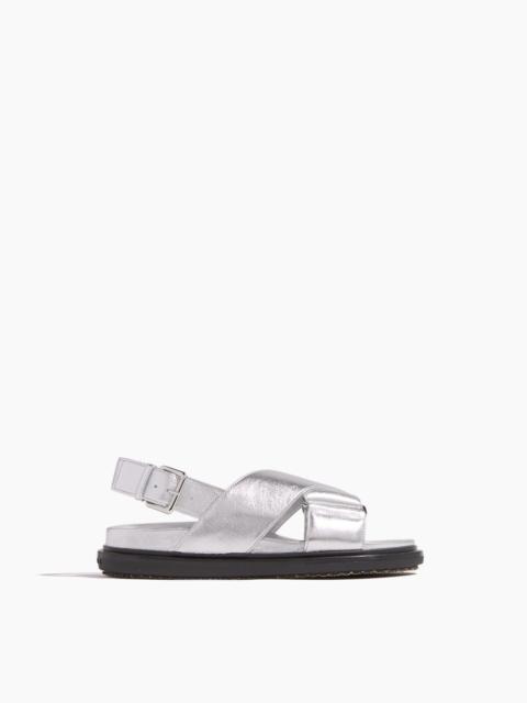 Fussbett Crisscross Sandal in Silver