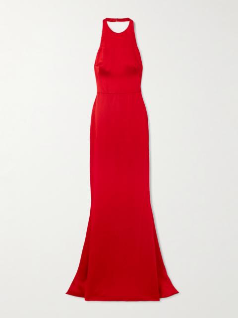 Givenchy Satin-crepe Halterneck Gown