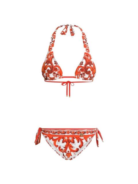Dolce & Gabbana Dolce & Gabbana Women Majolica Print Bikini Set