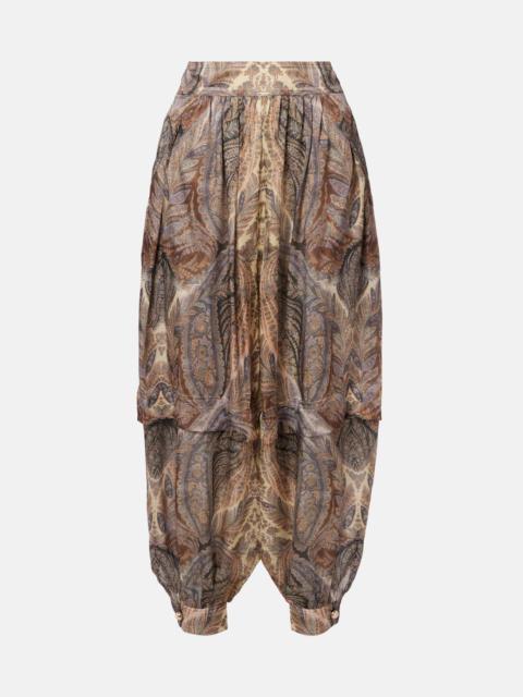 Zimmermann Hypnotic paisley silk wide-leg pants