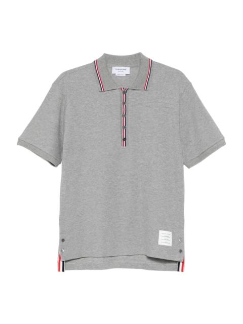 Thom Browne Cotton Waffle Rib Cuff Polo Men