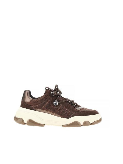 PINKO Pinko Athena Leather Sneakers Brown Women