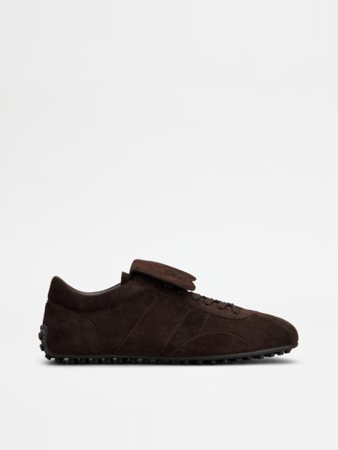Tod's TOD'S T-MARATHON SNEAKERS IN SUEDE - BROWN