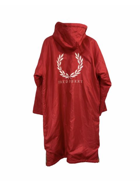 Fred Perry Vintage Fred Perry Long Jacket With Hoodies Big Logo Design
