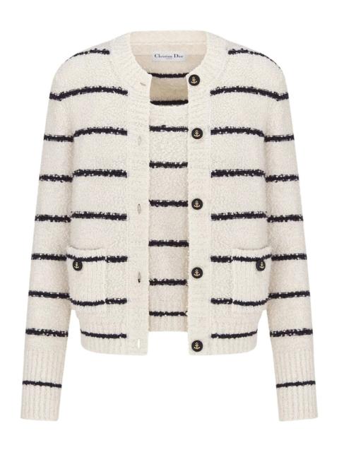 Dior Christian Dior Women Twin-Set Marinière Knitted Cotton And Wool Bouclé Blend