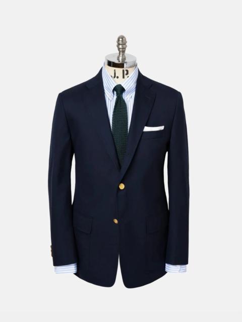 J. PRESS MADE-IN-USA SOFT MAKE SOLID NAVY TROPICAL WOOL IVY BLAZER