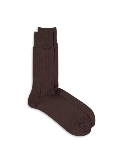 ANONYMOUSISM Anonymous Ism Supima Dress Socks D. Brown