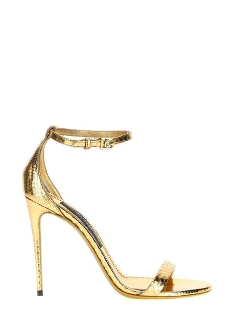 Dolce & Gabbana Laminated python sandals