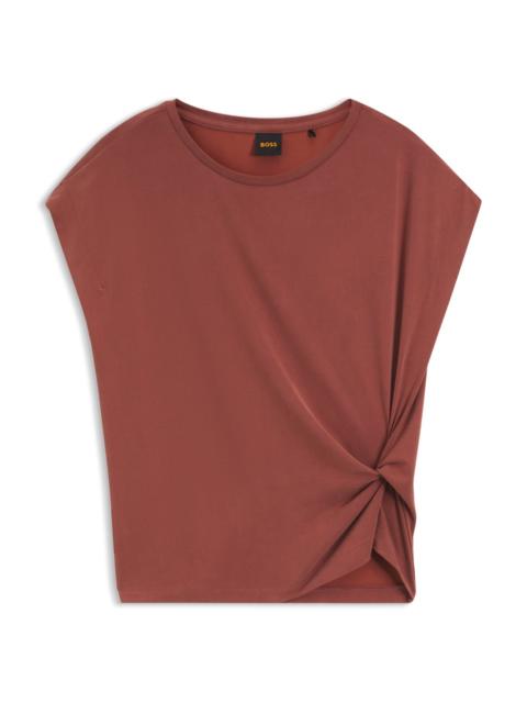 BOSS JERSEY T-SHIRT WITH SIDE TWIST DETAIL
