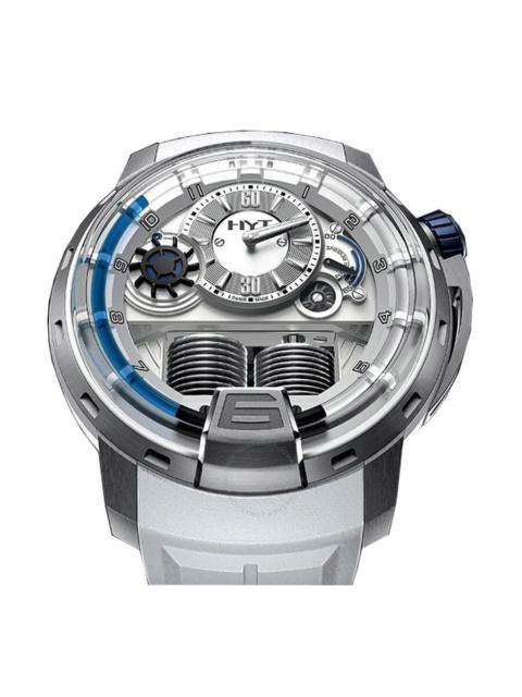 Other Designers HYT H1 Iceberg Palladiumn Grey Dial Titanium Men's Watch 148-TT-11-BF-RW
