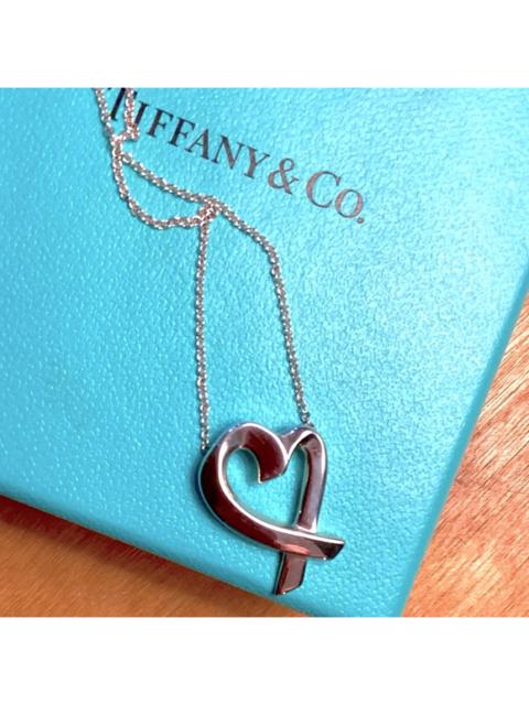 Tiffany & Co Paloma Picasso Loving Heart necklace. 18” chain. 925 Silver. Marked