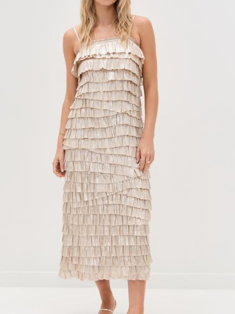 ULLA JOHNSON Samara Midi Layered Dress
