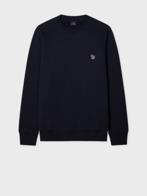 Paul Smith Navy Blue Zebra Logo Cotton Sweatshirt