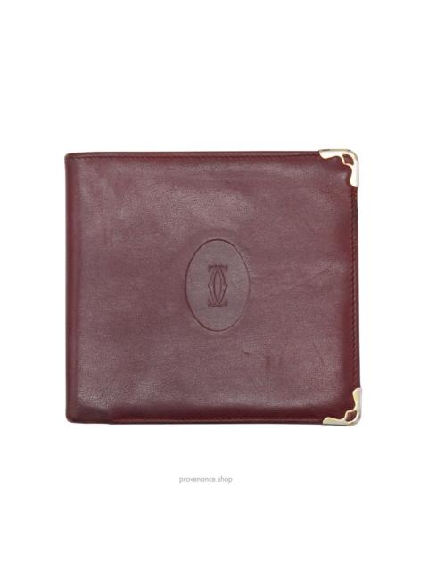 Cartier Cartier Bifold Wallet - Burgundy Calfskin Leather