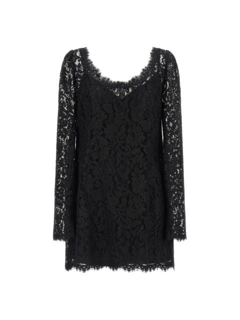 Dolce & Gabbana DOLCE & GABBANA Lace Black Mini Dress New & Authentic (Women