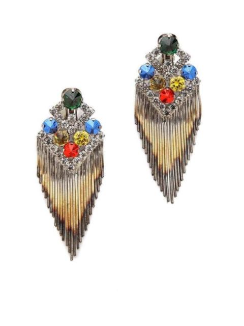 Other Designers Fringe Mixed Color Earrings