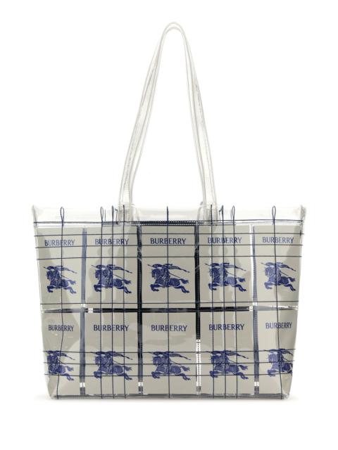Burberry Embroidered pvc shopping bag