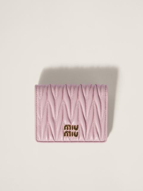 Miu Miu Small matelassé nappa leather wallet
