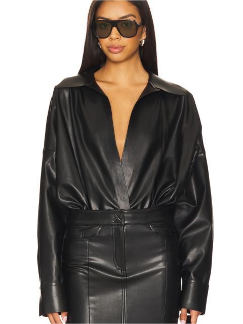 NORMA KAMALI Super Oversized Boyfriend NK Shirt Bodysuit