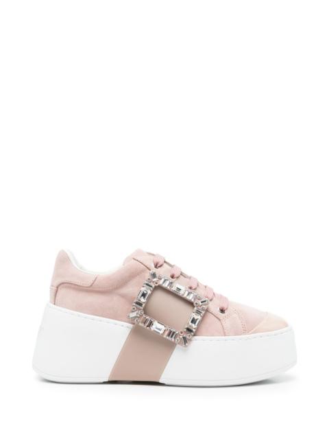 Roger Vivier Roger Vivier Women Viv Skate High Strass Leather Sneakers