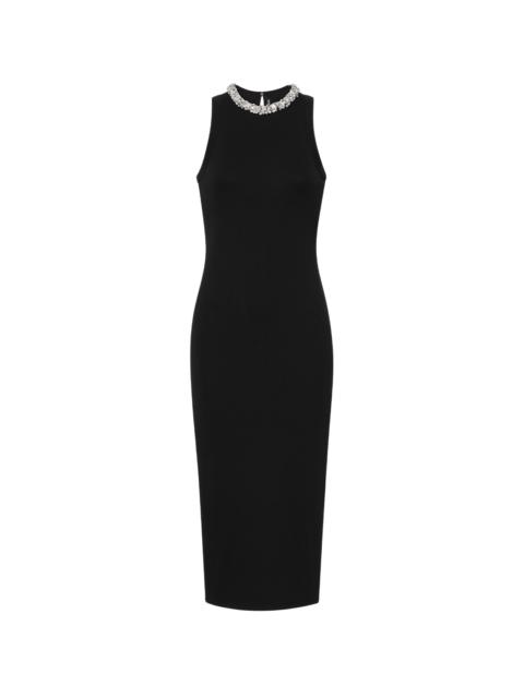 VERONICA BEARD JORDYN EMBELLISHED-COLLAR MIDI DRESS