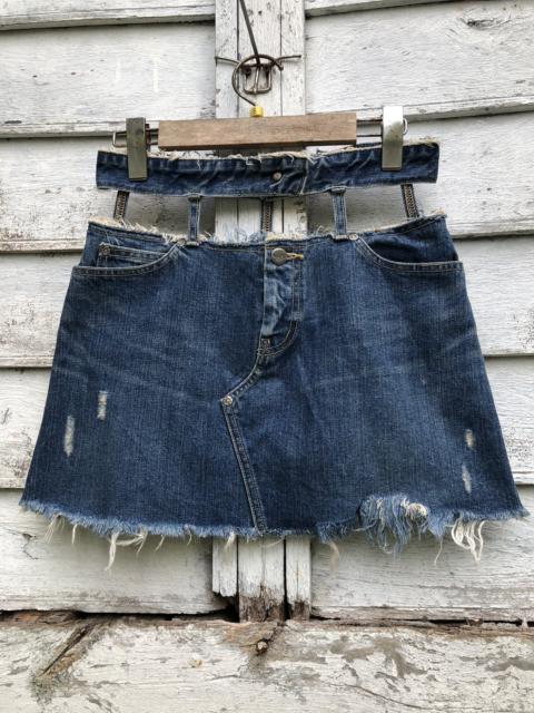 Other Designers Japanese Brand - MFT DESIGN NUDIST DISTRESSED DENIM SKIRT