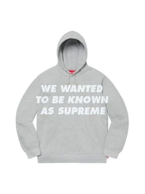 Supreme Supreme Known As Hooded Sweatshirt 'Grey White' SUP-SS20-309