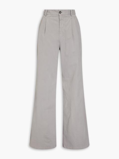 NILI LOTAN Flavie stretch-cotton twill wide-leg pants