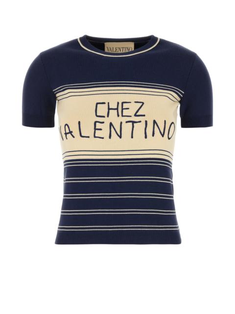 Valentino Navy blue cotton sweater