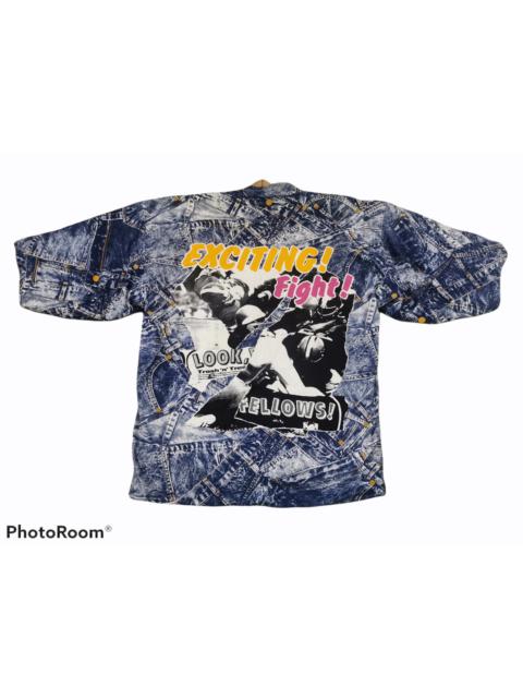 Other Designers Vintage - Dak Ridge Denim Motive Full Print Kimono