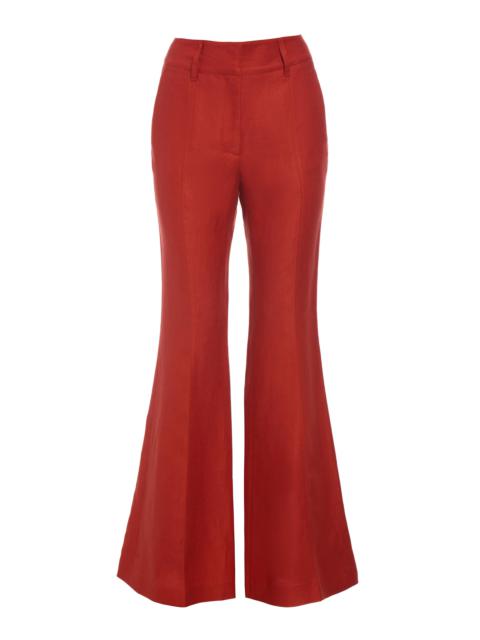 GABRIELA HEARST Rhein Flare Pant in Antelope Orange Linen Twill
