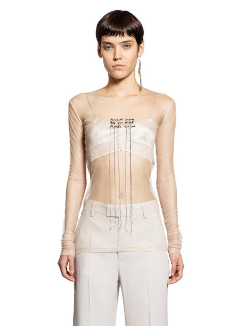 Ann Demeulemeester Fiene-Ange-Divine-Tulle-Long-Sleeve-Top