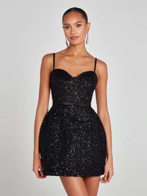 NADINE MERABI Tara Black Dress