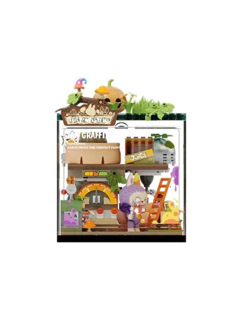 POP MART Pop Mart Pop Blocks Labubu The Monsters Forest Secret Base Series Blocks Jam Graffiti P10004 Buildin