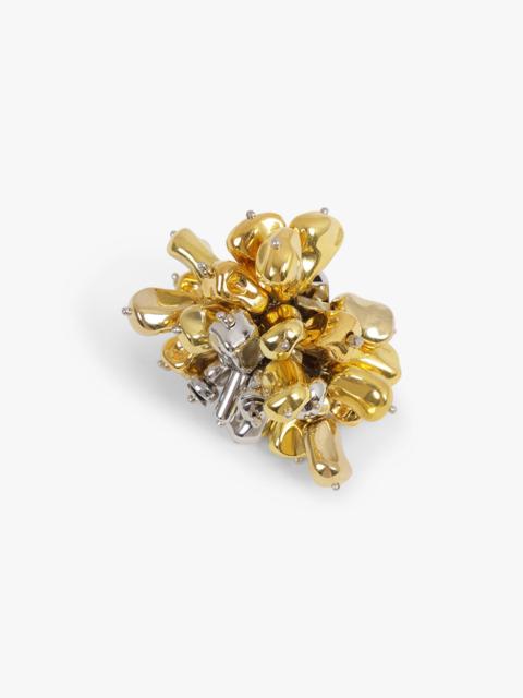 Dries Van Noten EMBROIDERED STATEMENT RING | GOLD/SILVER