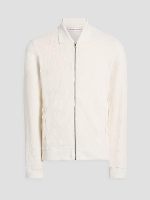 ORLEBAR BROWN Brendon ribbed cotton-terry zip-up sweatshirt