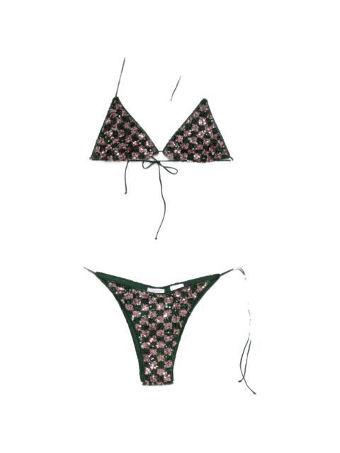 Oséree Oséree Sequins Chess Bikini