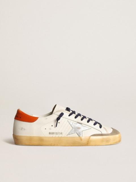 Golden Goose Super-Star Penstar with silver star and orange heel tab