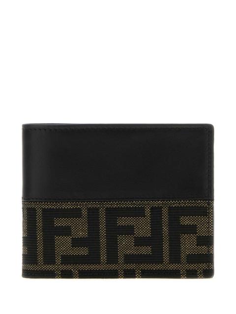 FENDI Fendi Men Two-Tone Jacquard And Leather Ff Wallet