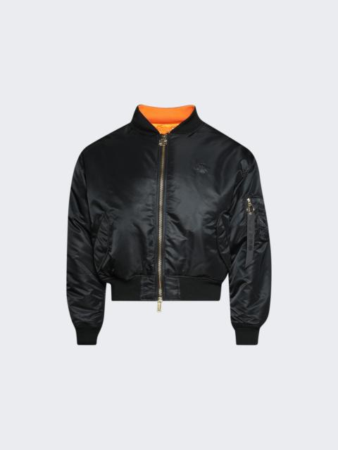 VETEMENTS Leather Crosses Bomber Jacket Black