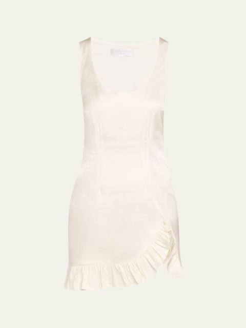 CAROLINE CONSTAS Natalie Ruffle-Hem Mini Dress